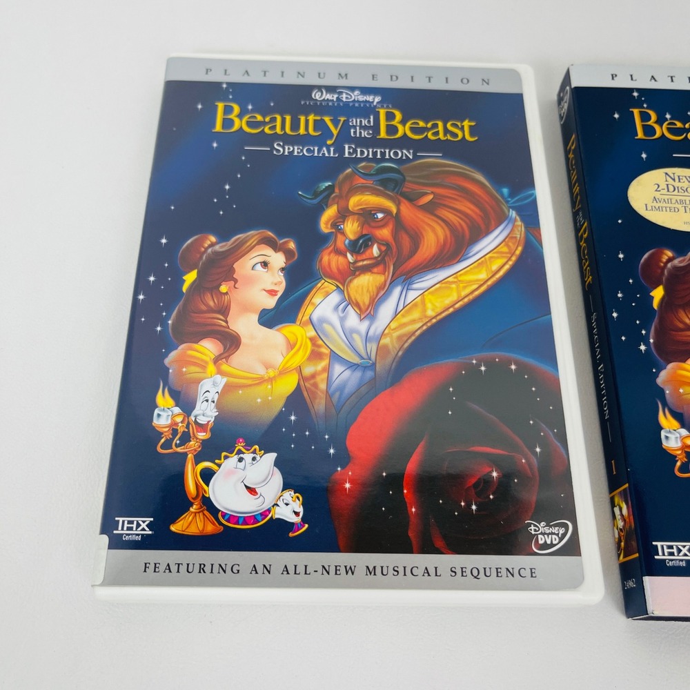 Disney DVD Beauty and the Beast Platinum Edition 2-Disc Special Edition Blue Exc